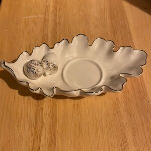 Lennox, American by Design , Oak Leaf Votive Holder.